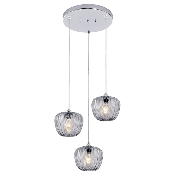 Kaskada lampa wisząca Monet 3178 szklana nad łóżko chrom przydymiona
