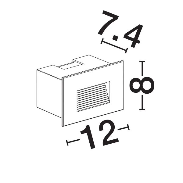 Wpustowa lampa ścienna CENDILO LE75321 LED 4W 3000K IP65 biała