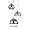 Wisząca lampa jadalniana Silver Ball kaskada nad stół chrom