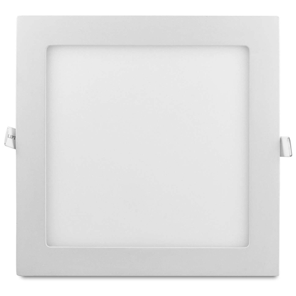 Wpust LAMPA sufitowa MARS 303523 Polux metalowa OPRAWA kwadratowa LED 18W 3000K do zabudowy biała