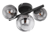 Sufitowa lampa Riha 56133-3W LED 3W 3000K szklana czarna grafitowa