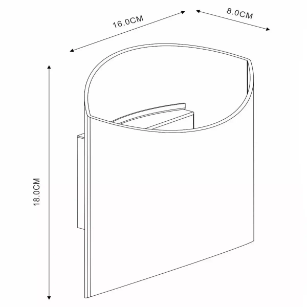 Salonowa lampa ścienna Diletta 09240/01/02 Lucide tuba złota