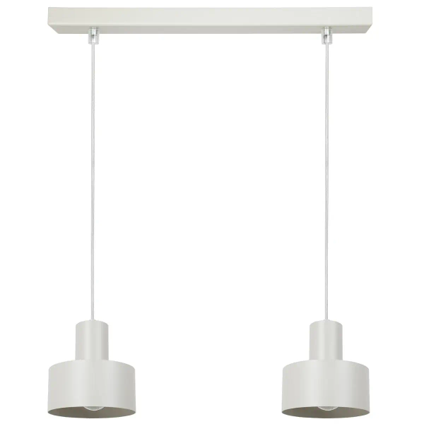 Podwójna lampa wisząca Rif 2 41158 do jadalni nad stół szary beżowy