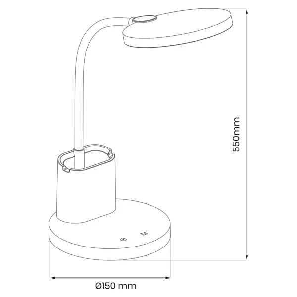 Regulowana lampa biurkowa SQUOLA ML1016 LED 5W 3000-6000K do biura biała