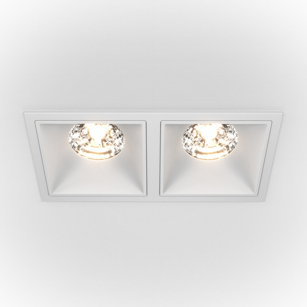 Metalowa lampa wpust sufitowy Alfa DL043-02-15W4K-SQ-W LED 30W 4000K biały