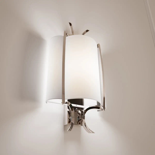 Metalowa lampa ścenna Faro W01053NI-WH Cosmolight biały nikiel