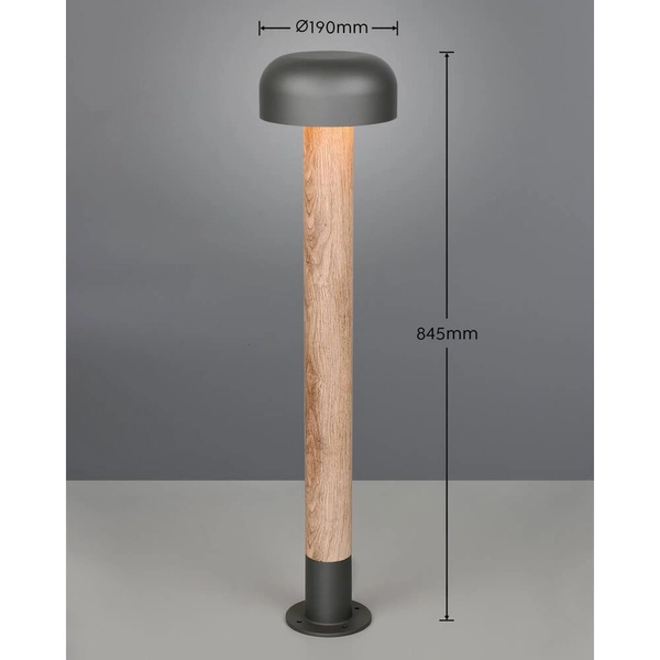 Zewnętrzna lampa ścienna FRASER 262560178 grzyb IP54 szary