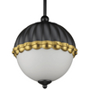 Wisząca lampa do salonu Pralines P01213BK Cosmolight ball czarna biała