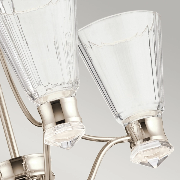 Żyrandol wiszący QN-KAYVA9-PN LED 24W IP44 do kuchni nikiel