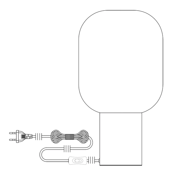 Stojąca lampka stołowa Brooklyn 108294 szklana brązowa czarna