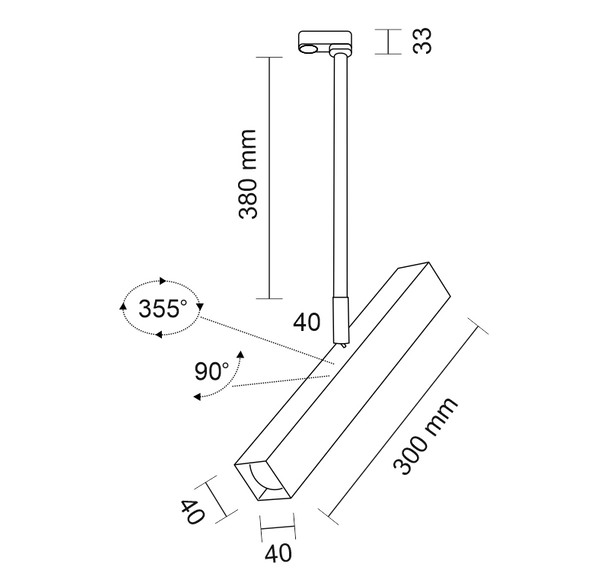 Plafon LAMPA sufitowa MITSUMA 7991 Shilo prostokątna OPRAWA metalowa do systemu szynowego biała