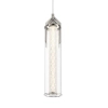 Wisząca lampa Espada QN-ESPADA-1P-PC LED 18W 3000K szklana tuba srebrny