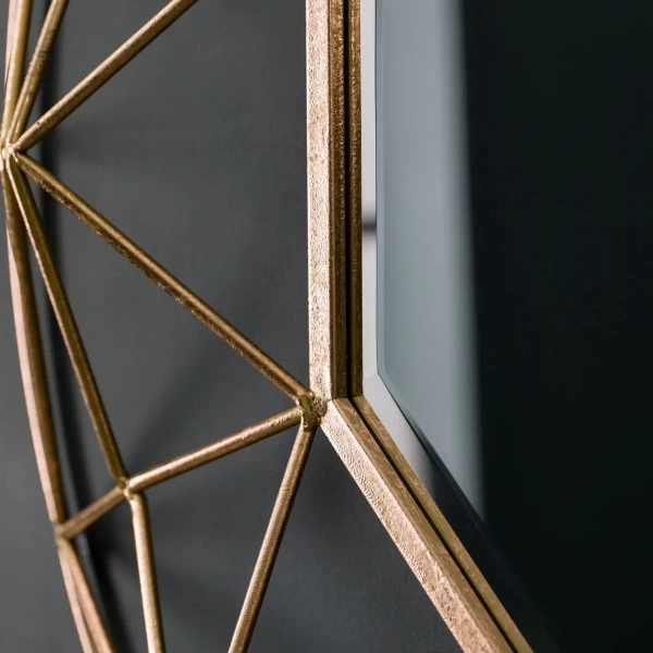 Geometryczne lustro na ścianę Andromeda 5055999201278 złoty