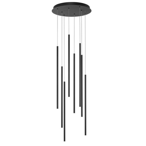 Metalowa lampa zwisowa Buga LE43486 LED 40W 3000K rurki czarna