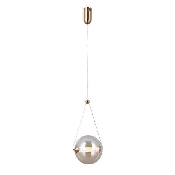 Zwisająca lampa Rastia PND-34361-M-HBR-AMB Italux LED 9W 3000K ball złota