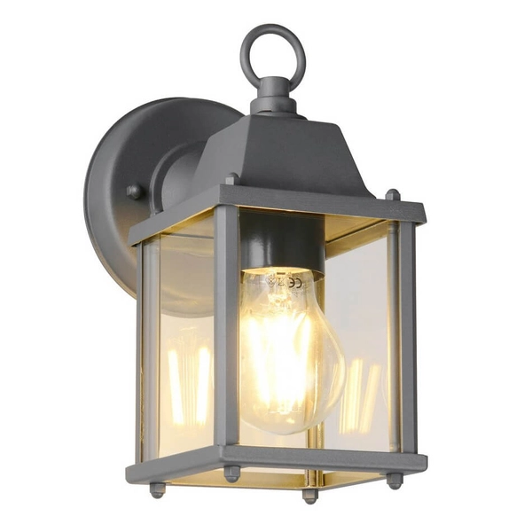 Elewacyjna lampa ścienna MIRANDE 262260142 metalowa szklana IP23 antracyt