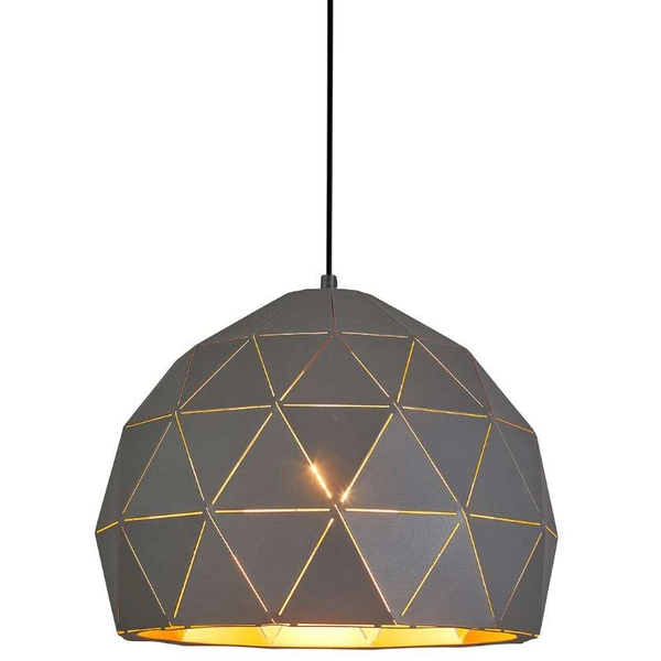 LAMPA wisząca HARLEY MDM-3471-1 GR+GD Italux metalowa OPRAWA mozaika zwis grafitowa szampańska