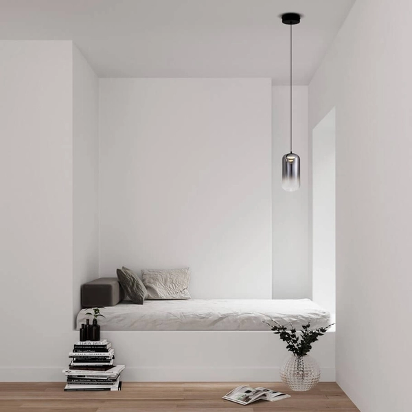 Szklana lampa wisząca ANUCO LE44611 LED 3W 3000K szklana tuba szary