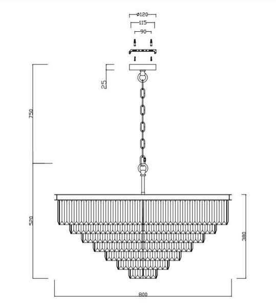 Pałacowy żyrandol Revero MOD085PL-16BS Mytoni kryształy mosiądz