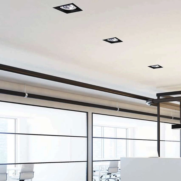 Wpust LAMPA sufitowa MOD 9417 Nowodvorski podtynkowa OPRAWA kwadratowa do zabudowy czarna