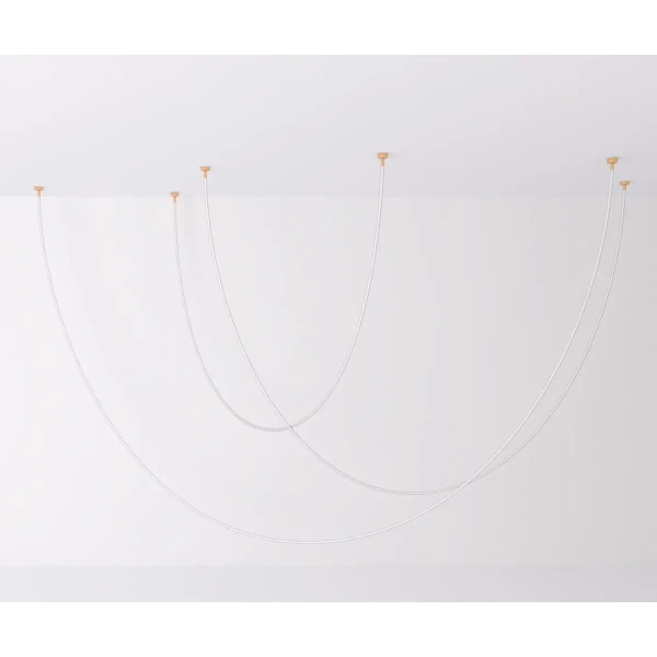 Lampa wisząca wąż led SNAKE MD1021-5 gold biała złota metal PVC LED 72W 3000K 5M do sypialni