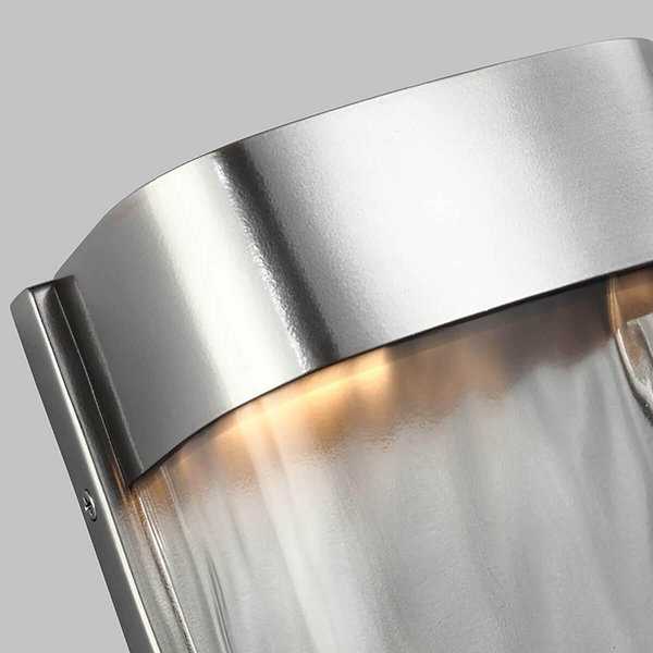 Kinkiet zewnętrzny FE-BENNIE-L-PBS Feiss LED 14W szkło metal srebrny