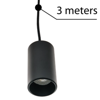 Zwis przewód 3m z oprawką Ziko AZ3411 Azzardo tuba czarna