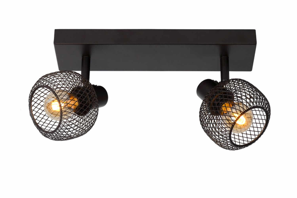 Ścienna LAMPA kinkiet MAREN 77978/02/30 Lucide metalowa OPRAWA regulowany plafon loftowy czarny
