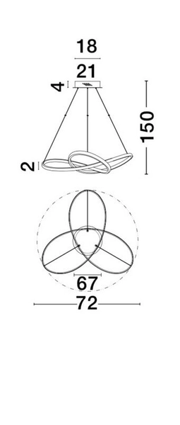 Jadalniana lampa wisząca Jerez nad stół LED 53W 3000K biała