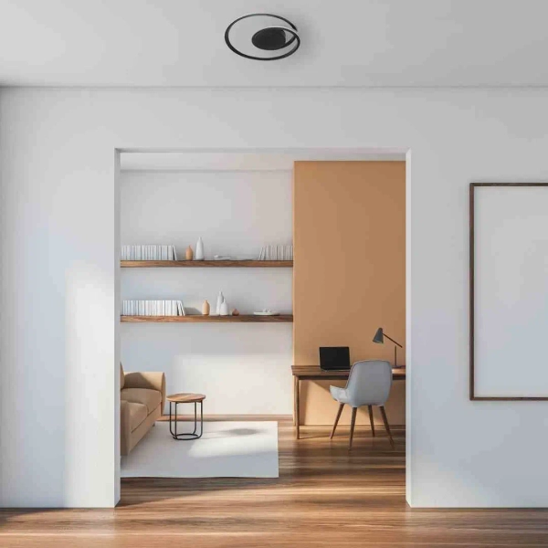 Pierścieniowy plafon FANTASY ML6412 LED 30W 4000K do salonu czarny