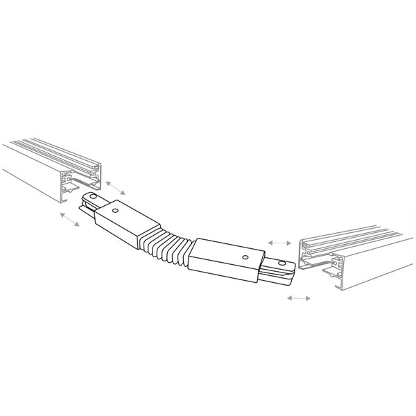 Łącznik elastyczny do szyn 1-fazowych 2030 Zumaline biały