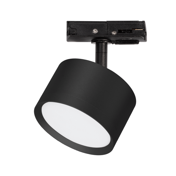 Sufitowa lampa do szyny 1-fazowej Cyklop ML1197 okrągła czarny