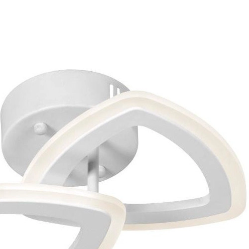 Metalowa lampa sufitowa W7112-2S WT białe trójkąty LED 36W hol