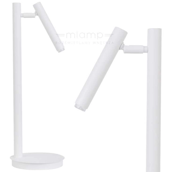 Stołowa LAMPA stojąca SOPEL 50196 Sigma biurkowa LAMPKA metalowa tuba regulowana biała