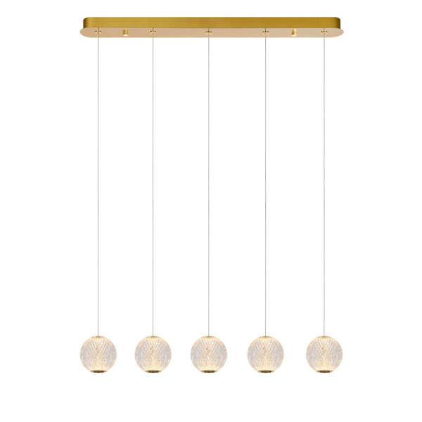 Kulista lampa wisząca CINTRA 13499/21/60 LED 21W 2700K złoty przezroczysty