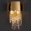 Kryształowa lampa ścienna EVELYN CGEVELYN40GD glamour do salonu złoty