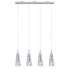 Wisząca lampa metalowa Viviera MDM1603/4 Italux tuby do salonu białe chrom
