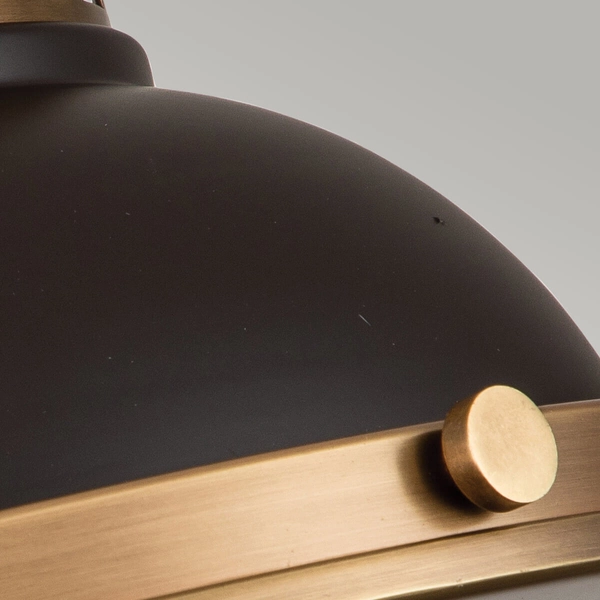 Sufitowa lampa retro Amelia HK-AMELIA-F-M-RB metalowa brązowy czarny