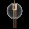 Kulista lampa wisząca Flusso P095PL-01BZ szklana przeźroczysta