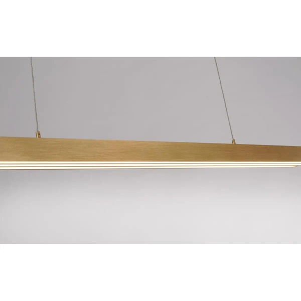 Wisząca lampa ADRIANA mosiądz LED 45W 2700-5000K do jadalni belka listwa podłużna 2568-60