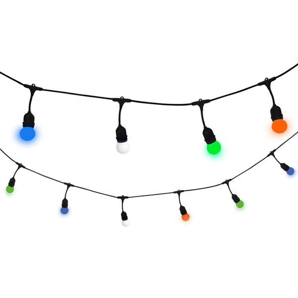 Girlanda ogrodowa z kolorowymi żarówkami 10 LED 6W 3000K 5,6m IP44