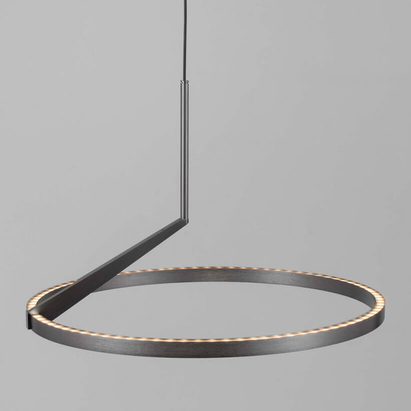 Zwisowa lampa do salonu ZUDANEZ LE44648 LED 31W 2700-4000K ring szara
