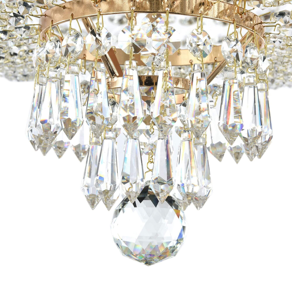 Pałacowa LAMPA plafon PALACE DIA890-CL-05-G Maytoni sufitowa OPRAWA kryształowa plafoniera ampla glamour mosiądz