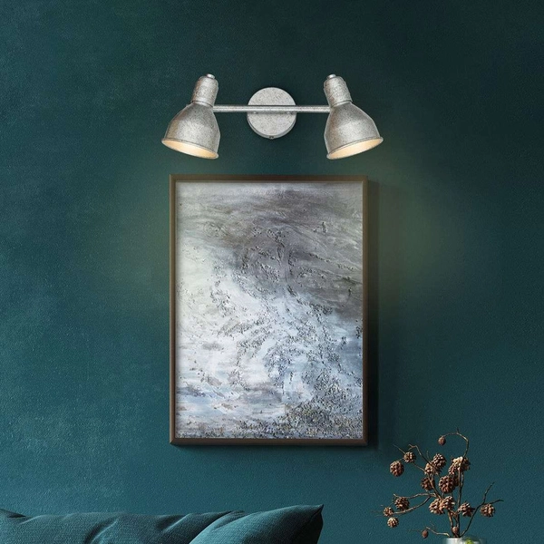 Sufitowa LAMPA industrialna THELMA 5387 Rabalux metalowa OPRAWA regulowane reflektorki antyczne srebro