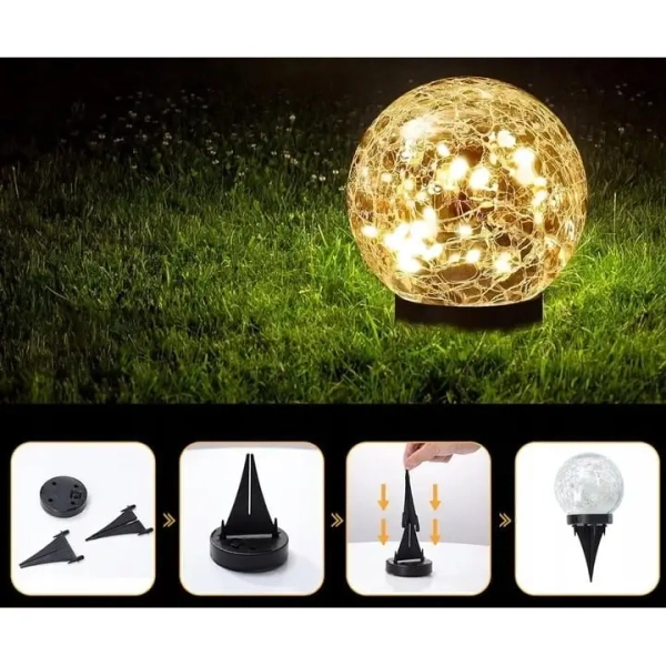 Zewnętrzna lampa kulista Ballo przezroczysta SLP5293 1xLED 15W 3000K IP44 do ogrodu