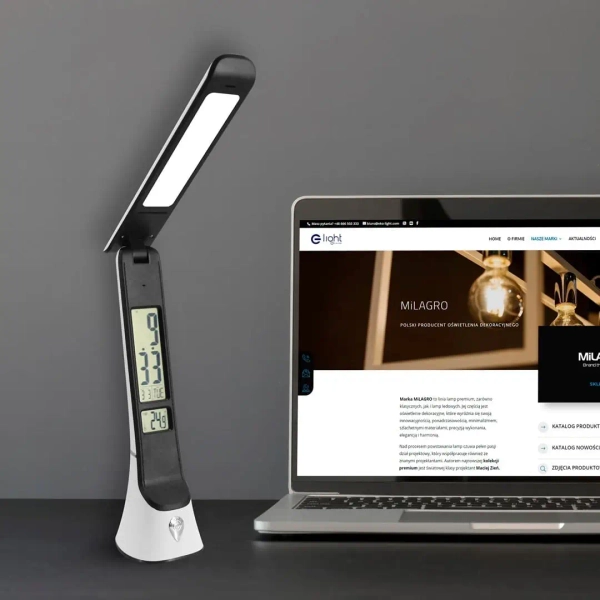 Biurkowa lampa ściemnialna TORI ML6107 LED 5W 3000-6000K biała czarna