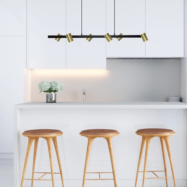 Zwieszane reflektorki kuchenne Snow LP-732/6L GD Light Prestige złote czarne