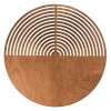 Ścienna lampa drewniana Lunar Wood 11015 okrągła ażurowa brązowa
