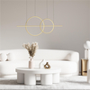 Ledowa lampa wisząca Cholet MD7358-2A-3GT Zumaline 34W 3000K ringi złote OUTLET