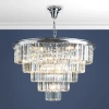 Kryształowa lampa wisząca Eulalia EUL1250 glamour kryształki chrom